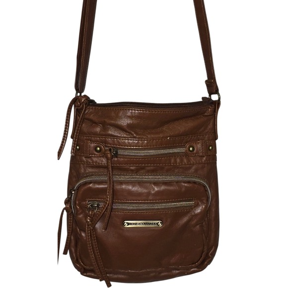 Stone Mountain Smokey‎ Mountain Zip Crossbody Hobo Bag USA Made Multi Pockets - Picture 10 of 10